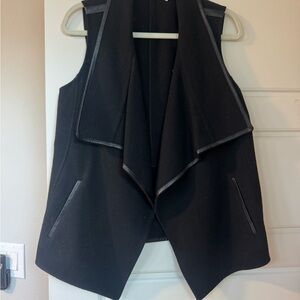 Vince Black Open-Front Vest
